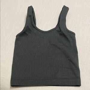 Hunter green Ribbed Tank Top